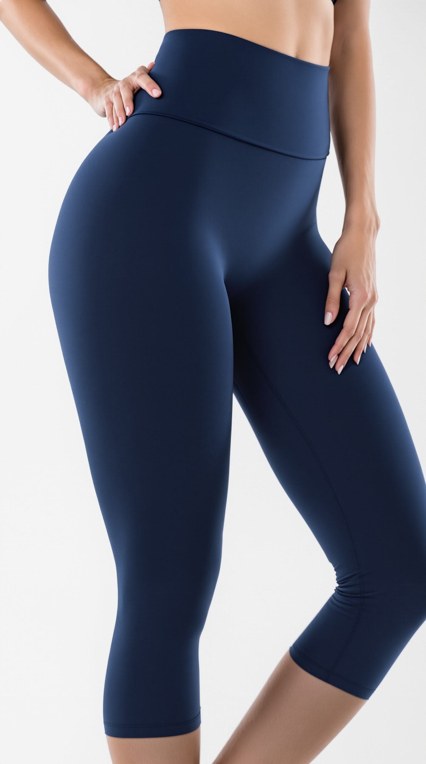 High Waisted Capri Leggings for Women, Buttery Soft Workout Yoga Leggings - Image 2