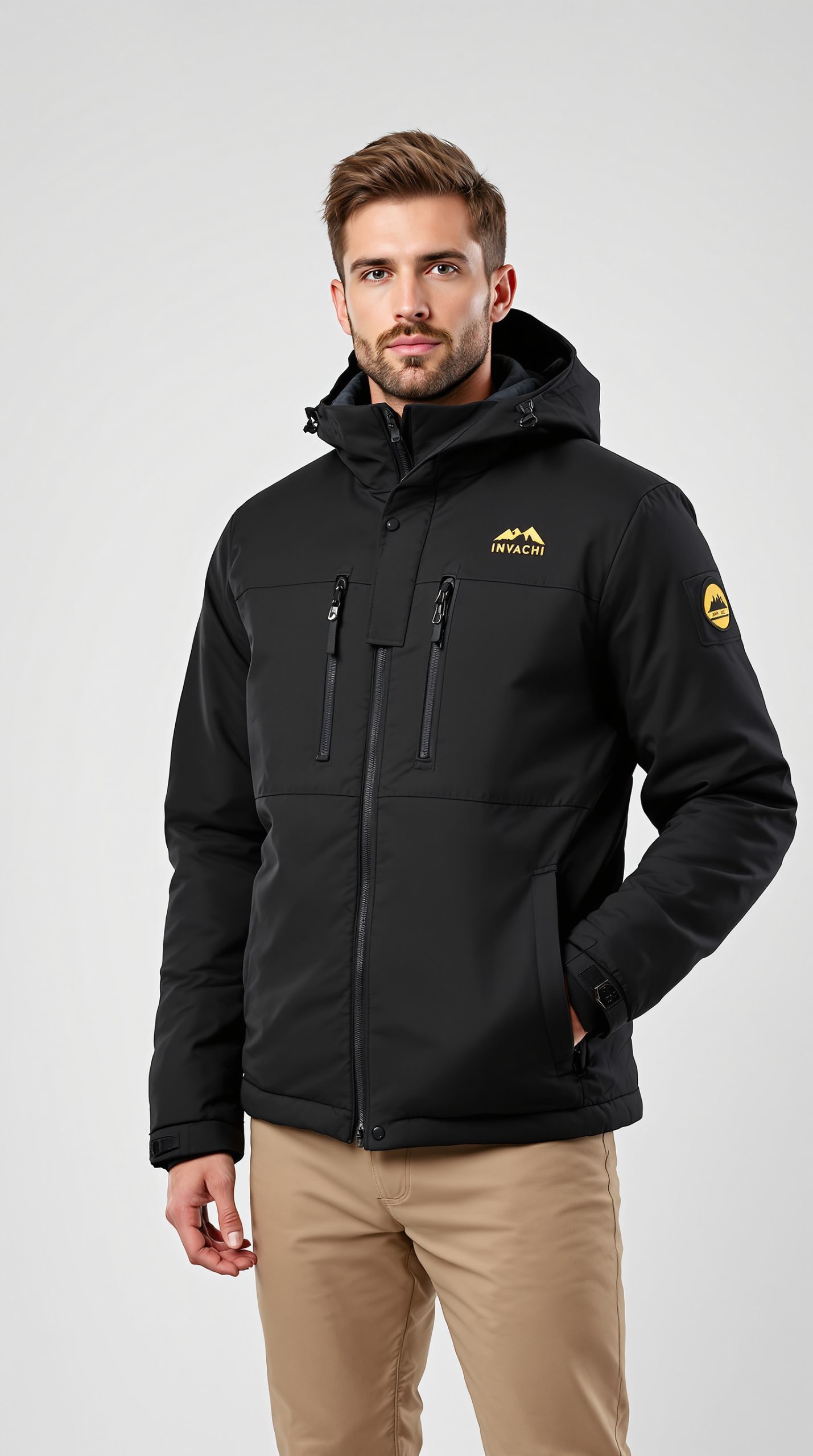 Men's Waterproof Ski Jacket Hooded Mountain Windbreakers Windproof Raincoat Winter Warm Snow Coat - Image 3